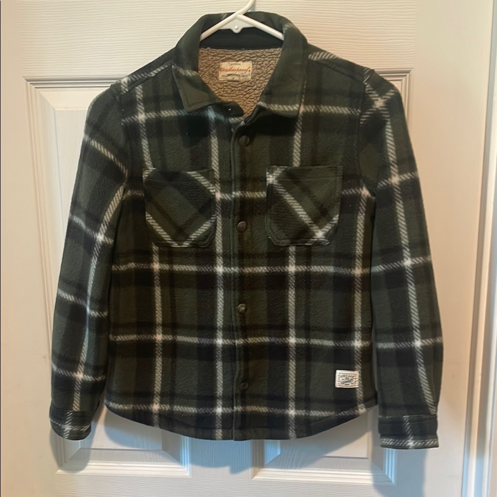 Weatherproof Green and Black Plaid button down jacket